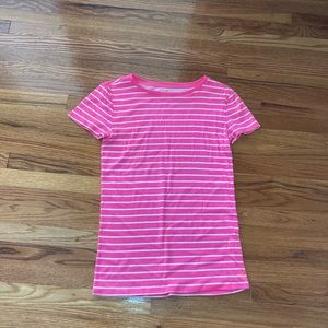 Vibrant Pink & White Stripe Tee